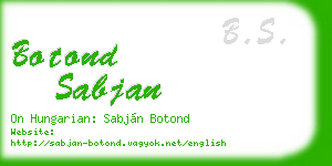 botond sabjan business card